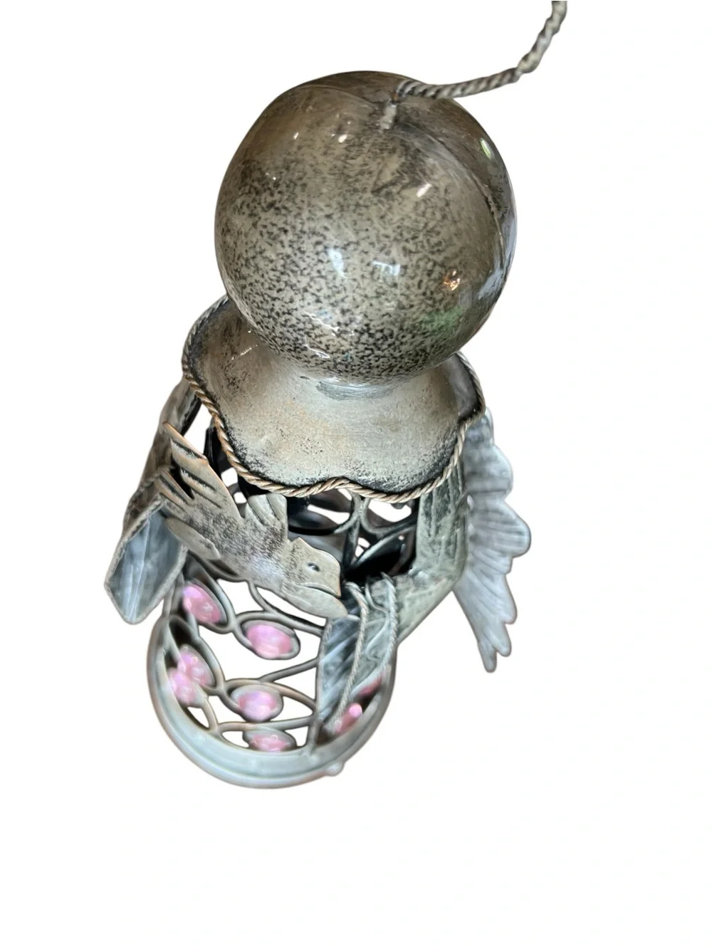 Metal Angel with Pink Accents - Home Holiday